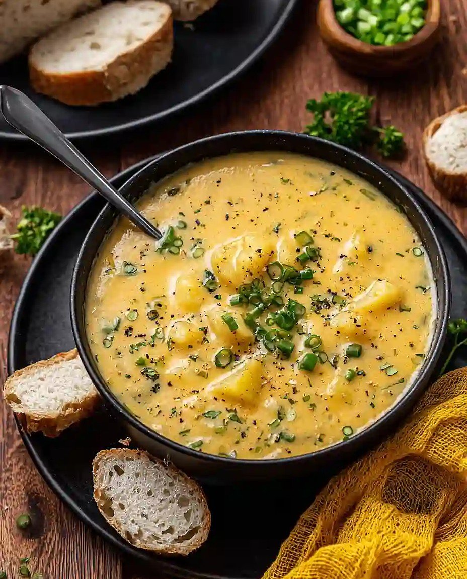 Hausgemachte Cheddar-Knoblauch-Kräuter-Kartoffelsuppe - Ein cremiger Genuss für jede Jahreszeit! image 2