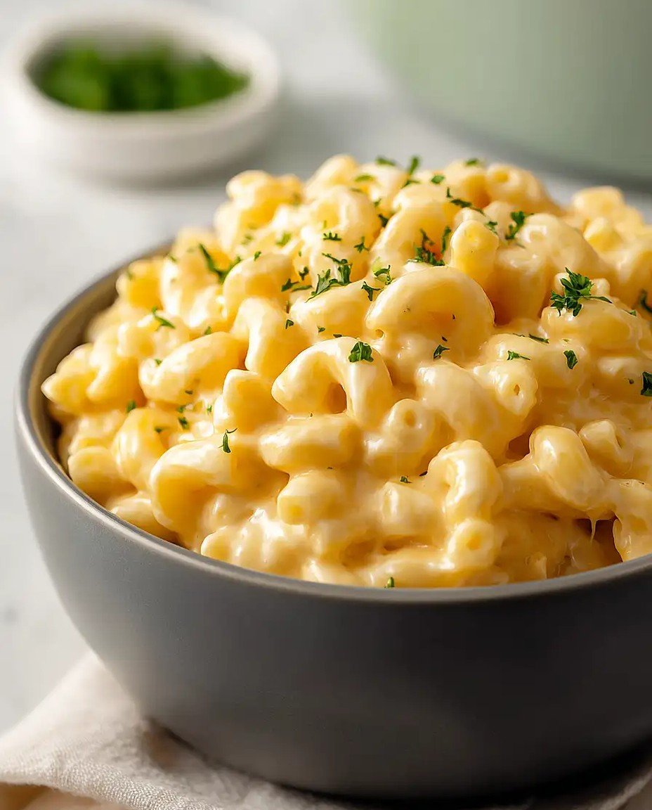 Hohe Protein-Crockpot-Makkaroni mit Hüttenkäse – Gesunde und leckere Käse-Pasta! image 2