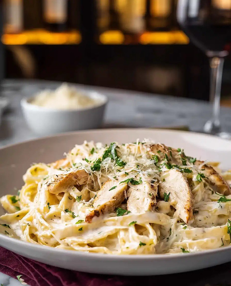 Käse-Hähnchen-Alfredo-Pasta aus einem Topf image 2