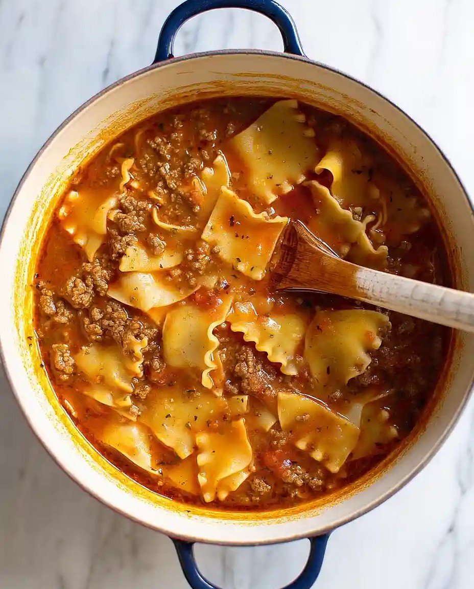 Käse-Lasagna-Suppe mit Wurst und Hackfleisch – Herzhaftes Rezept für die ganze Familie image 2