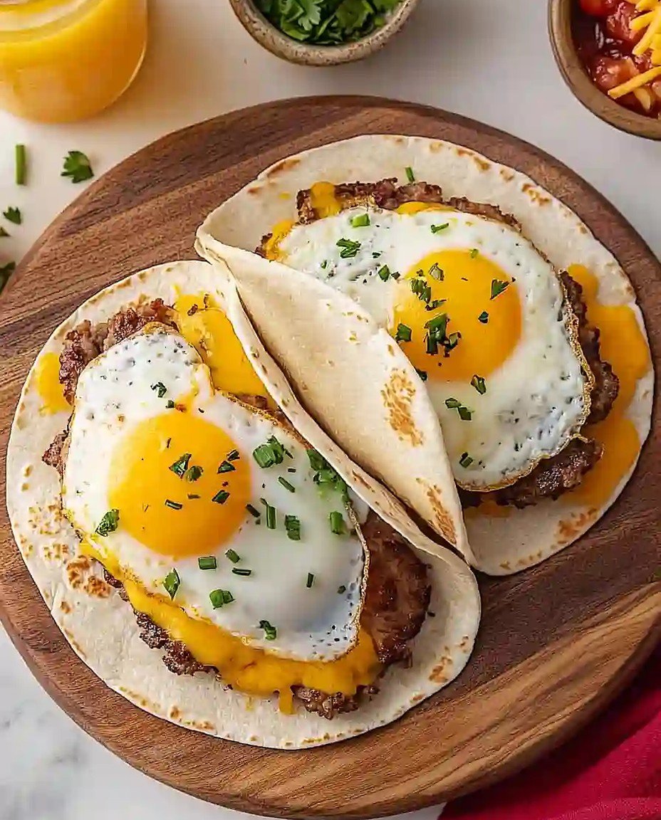 Käse-Wurst-Breakfast-Tacos vom Blackstone Grill image 2