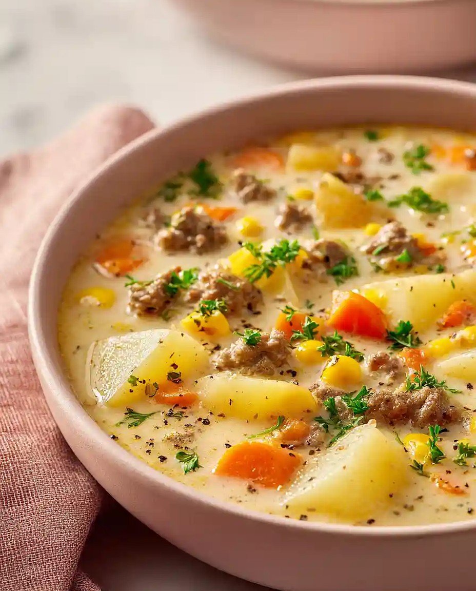 Klassische Kartoffelsuppe mit Hackfleisch - Einfaches Rezept für die ganze Familie image 2