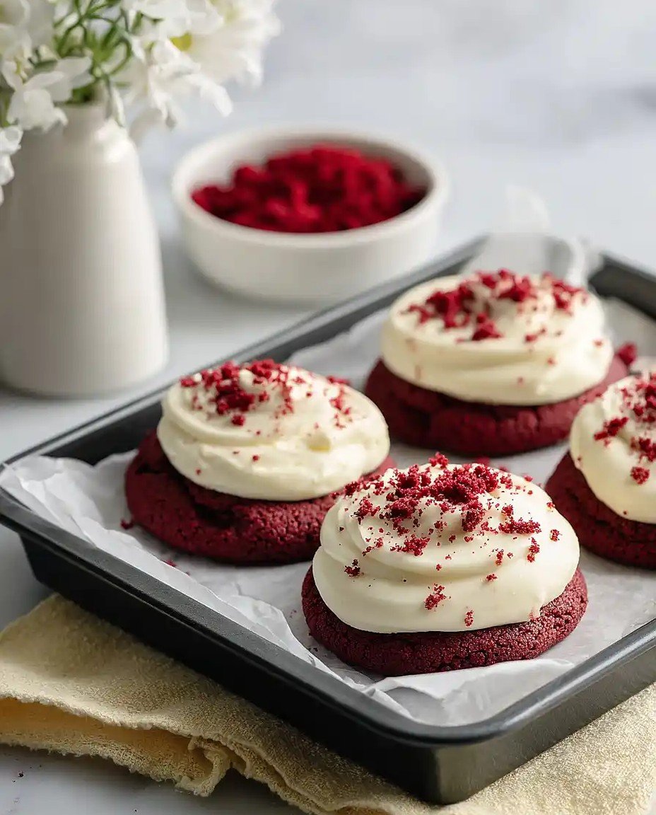Klassische Red Velvet Kekse à la Crumbl – Ein unwiderstehliches Rezept! image 2