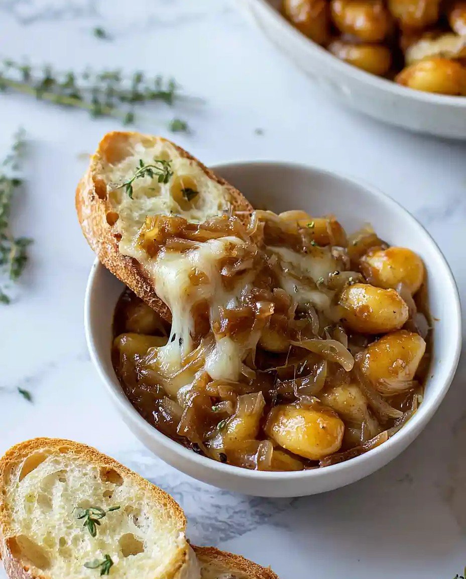 Köstliche überbackene französische Zwiebel-Gnocchi image 2