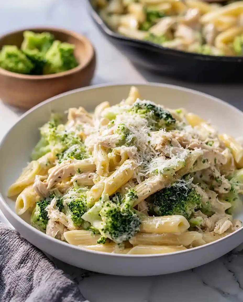 Leckere Proteinreiche Rotisserie-Hähnchen-Brokkoli-Pasta image 2