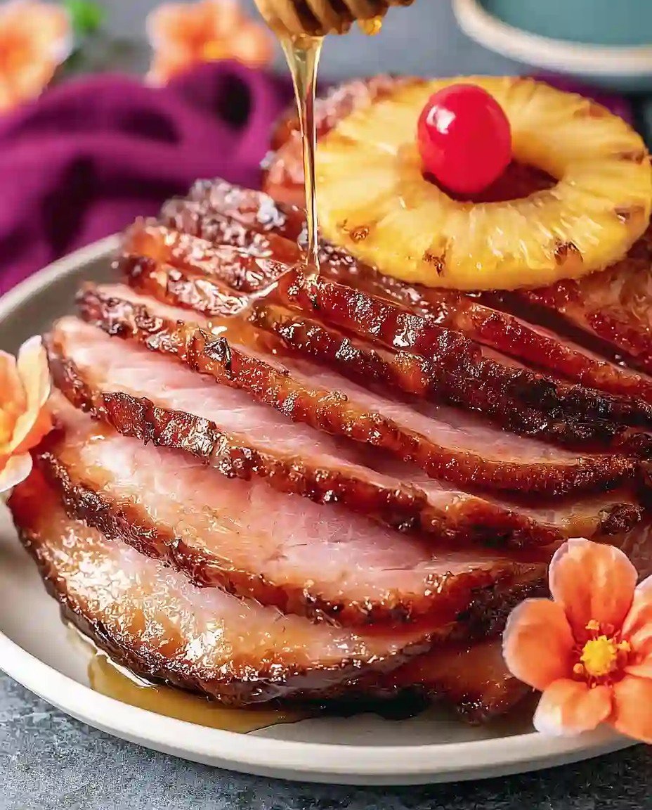 Leckerschmecker Schinken aus dem Ofen mit braunem Zucker und Ananas image 2