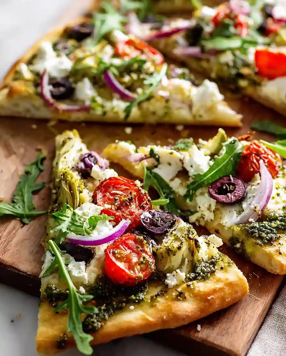 Mediterrane Pesto-Fladenbrot-Pizza – Einfach und köstlich! image 2