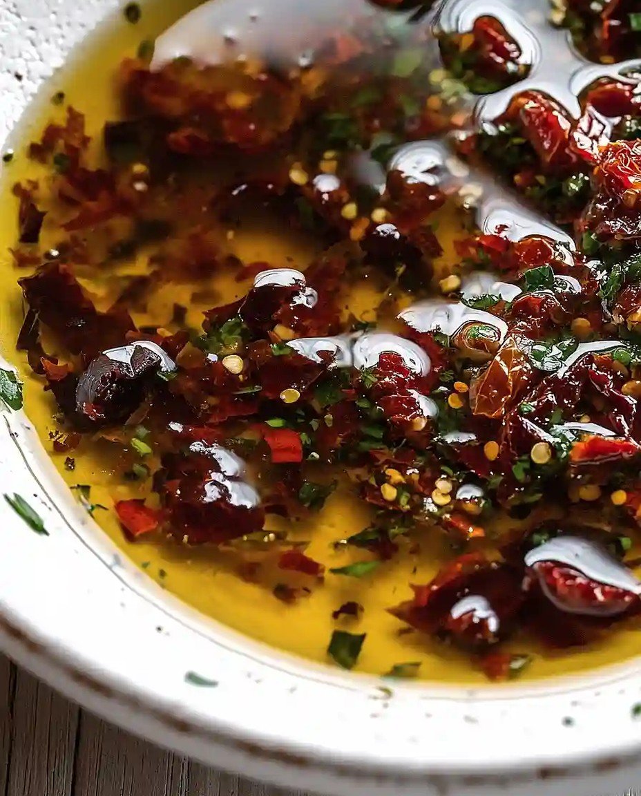 Mediterraner Dip mit getrockneten Tomaten, Knoblauch und Olivenöl image 2