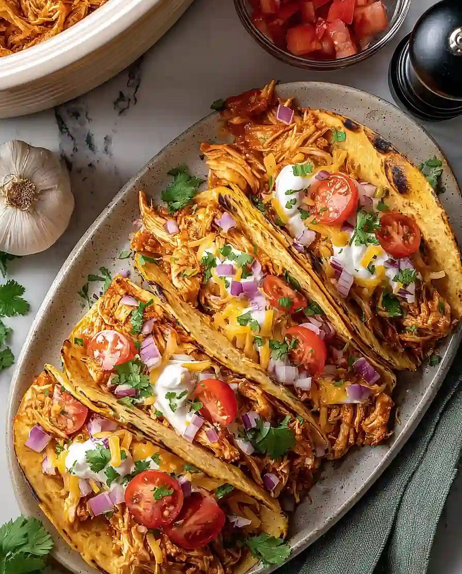 Perfekte Slow Cooker Zerrupfte Hähnchen-Tacos image 2