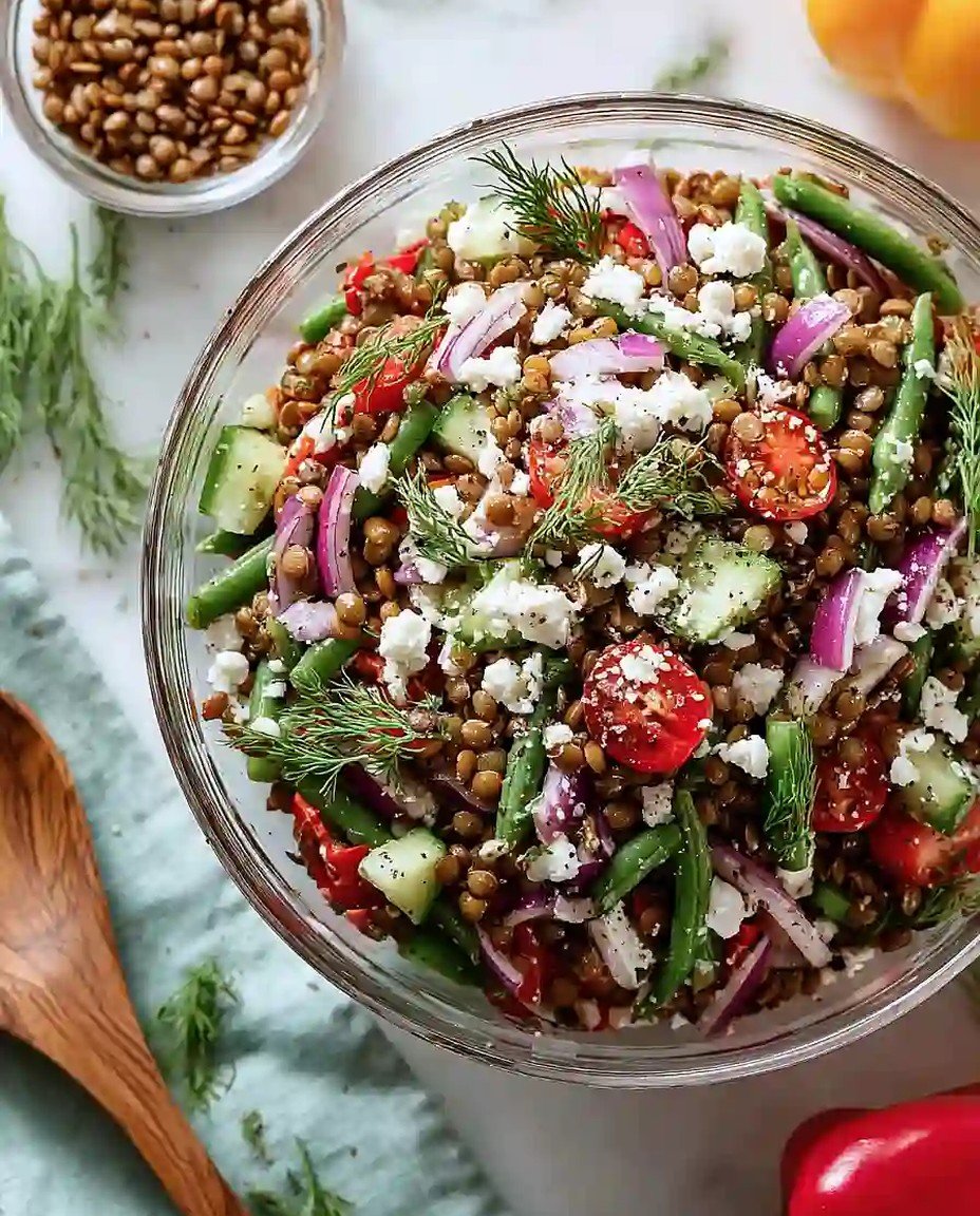 Proteinreicher mediterraner Linsensalat mit viel Eiweiß image 2