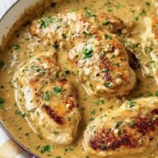 Reichhaltiges Boursin-Käse-Hühnchen - Ein cremiges Genussrezept für Käseliebhaber!