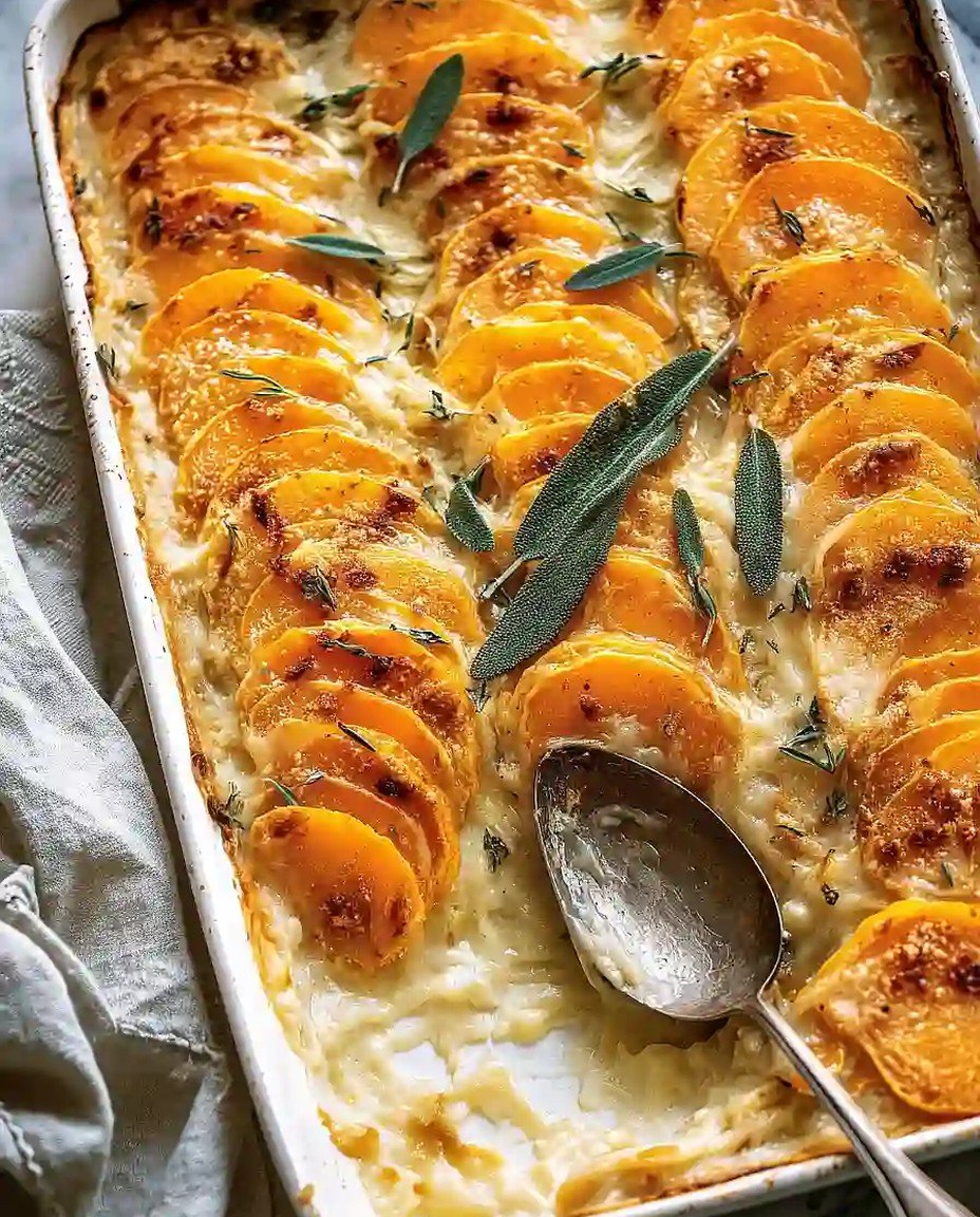 Reichhaltiges Salbei-Hokkaido-Gratin mit Butternusskürbis image 2