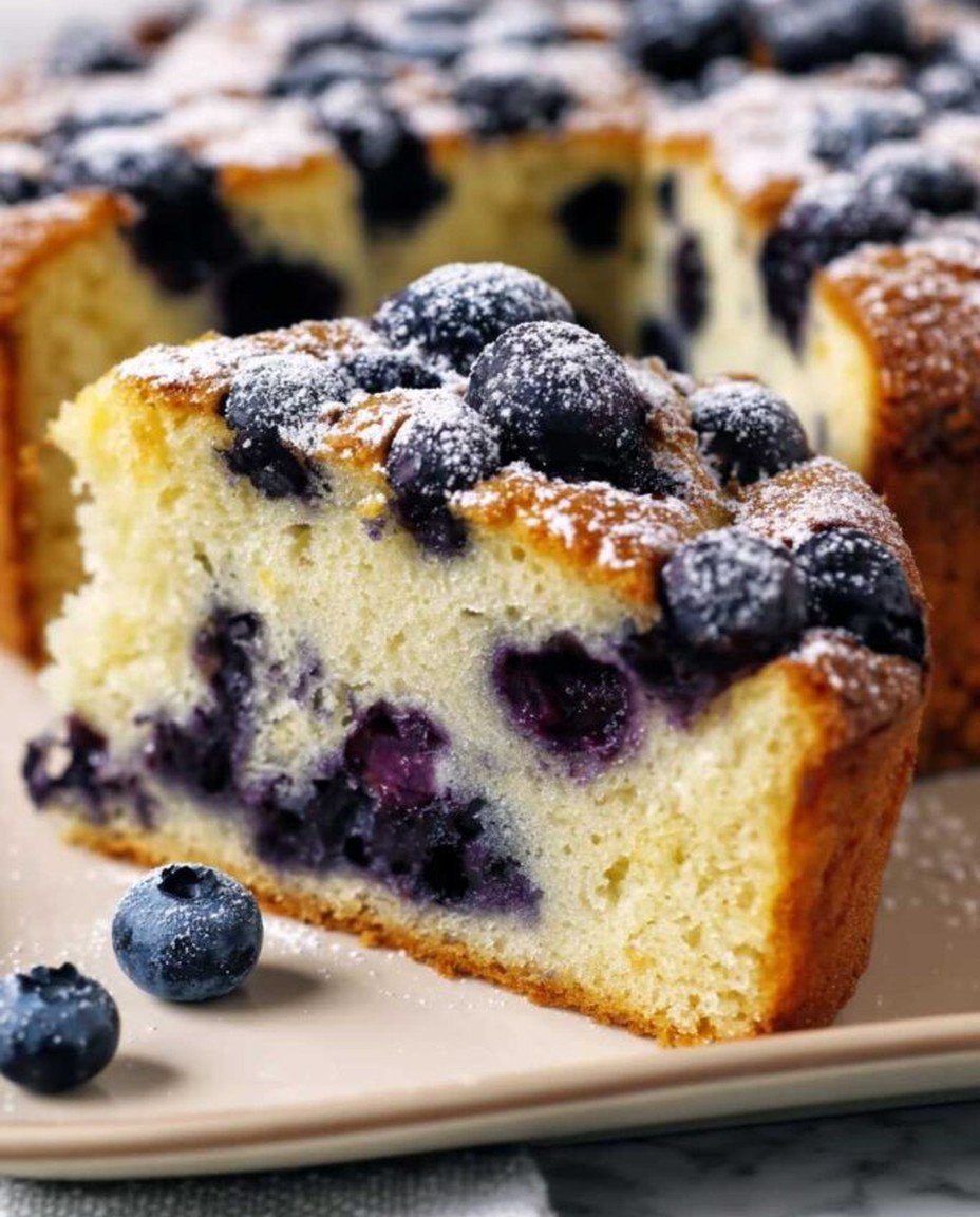 Saftiger Kuchen mit griechischem Joghurt und Heidelbeeren – Gesund und lecker! image 2