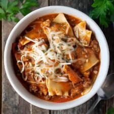 Schnelle Lasagna-Suppe – Ein einfaches Rezept für köstliche Komfortnahrung!