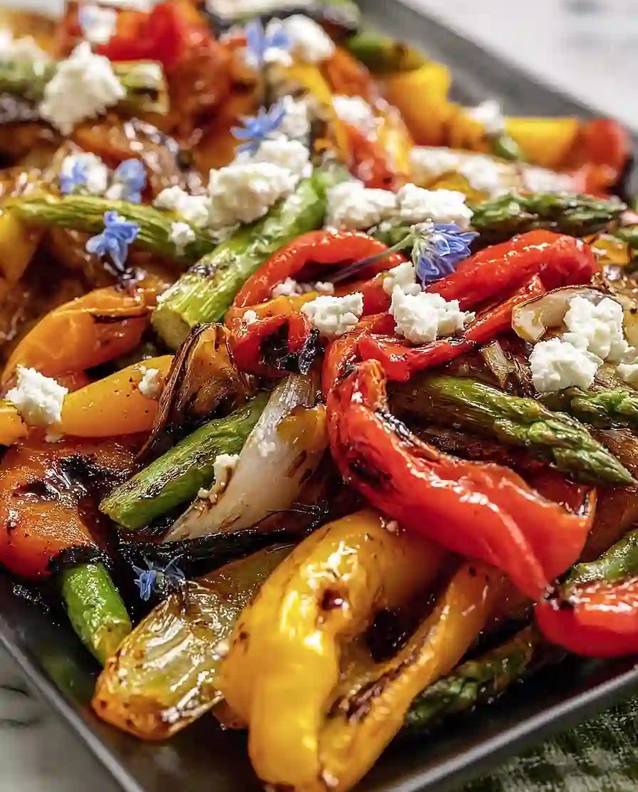 Schnelle geröstete Gemüse mit Ziegenkäse - Gesund und lecker! image 2
