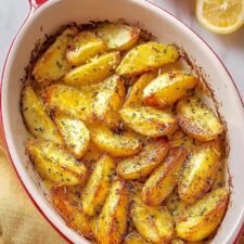 Selbstgemachte griechische Zitronenkartoffeln - Ein einfaches Rezept für köstliche Beilagen!