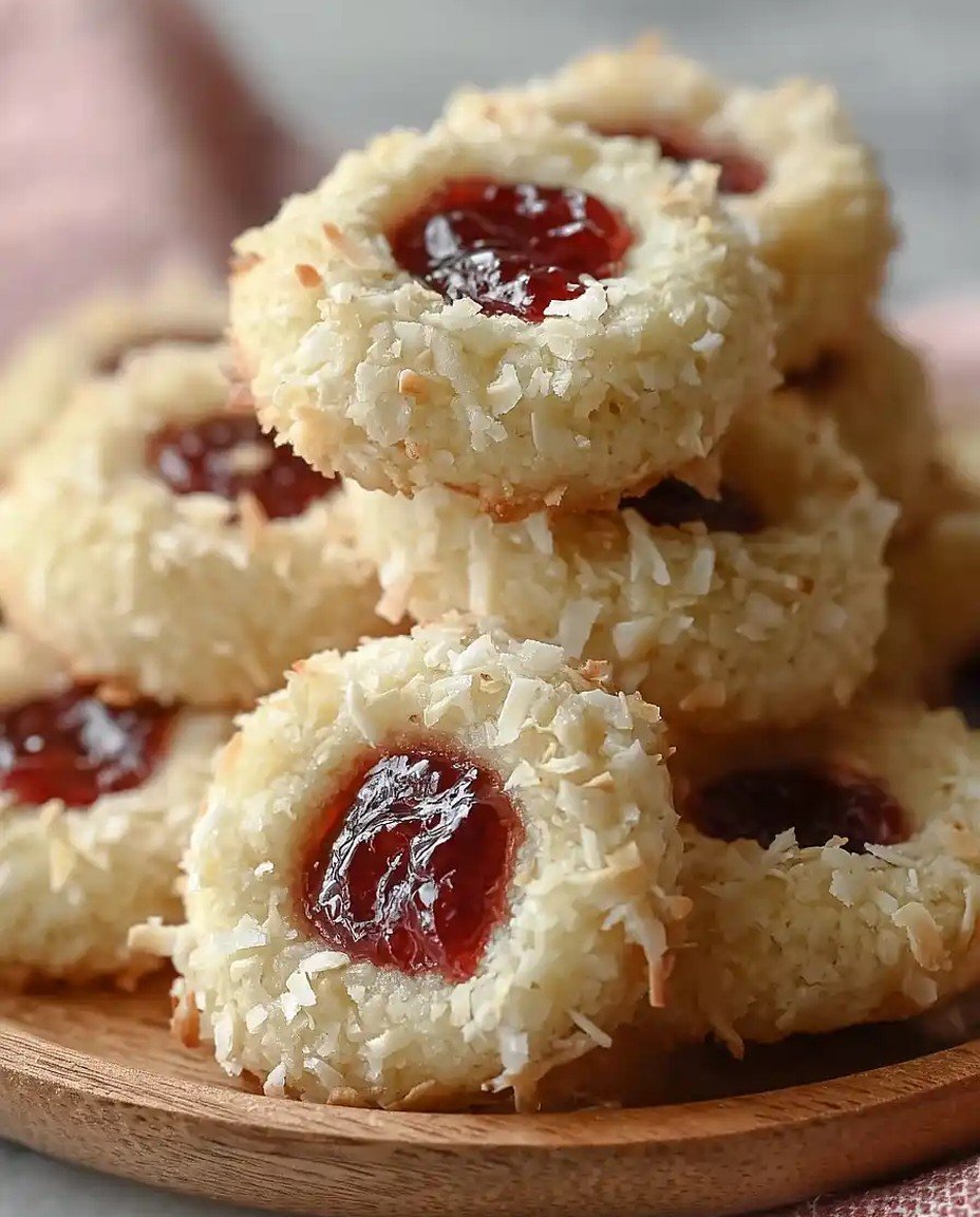 Vanille-Kokos-Marmelade-Daumenprint-Kekse image 2